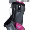 U.S. Kids Golf U.S Kids Golf UL39-s 3 Club Carry Set - Left Hand - Grey/Pink