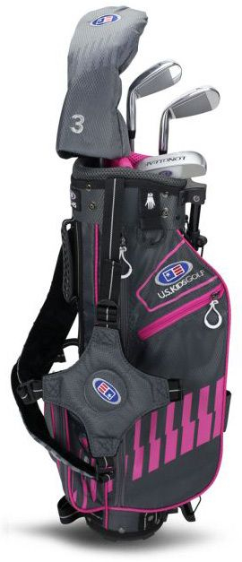 U.S. Kids Golf U.S Kids Golf UL45-s 4 Club Stand Set - Grey/Pink - Left Hand - Image 2