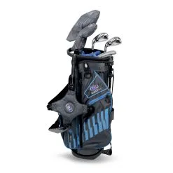 U.S. Kids Golf U.S Kids Golf UL48-S 5 Club Stand Bag Set - Grey/Teal - Left Hand