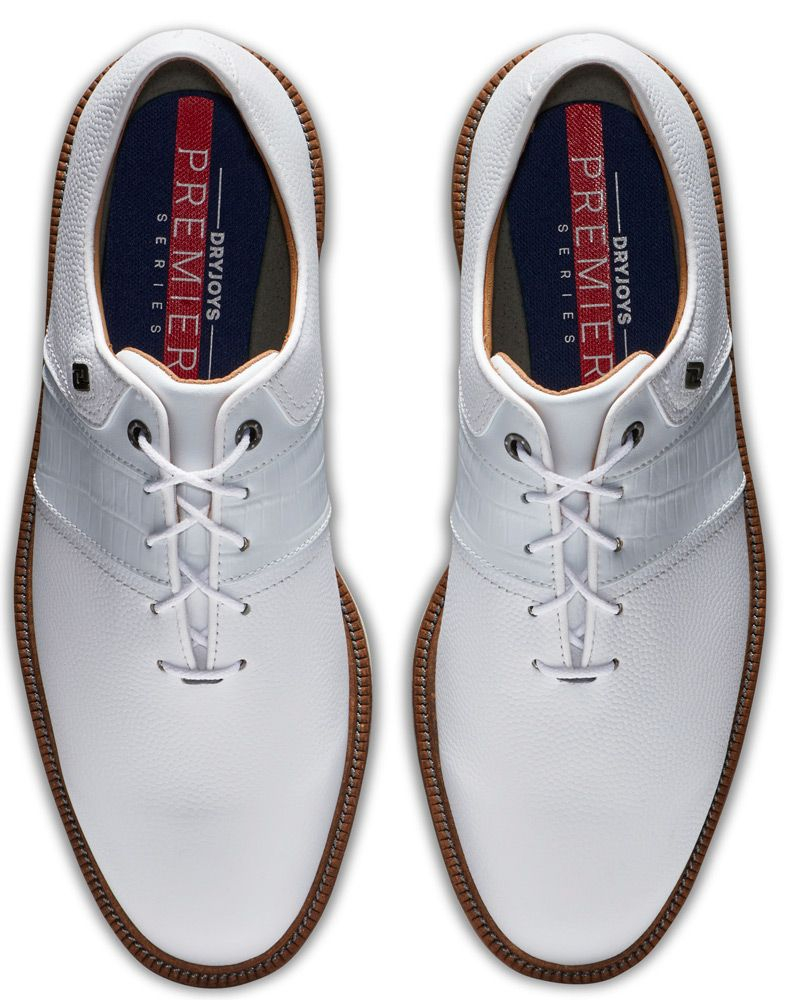 FootJoy Golf FootJoy DryJoys Premiere Series Packard Golf Shoes - White - Image 7