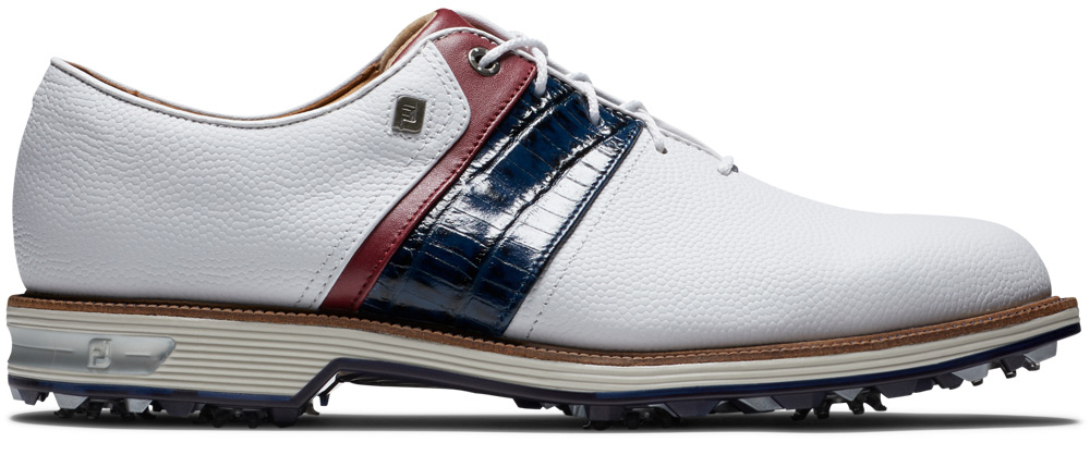 FootJoy Golf FootJoy DryJoys Premiere Series Packard Golf Shoes - White/Navy/Red