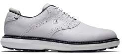 FootJoy Golf FootJoy Traditions Spikeless Mens Golf Shoes - White/Navy