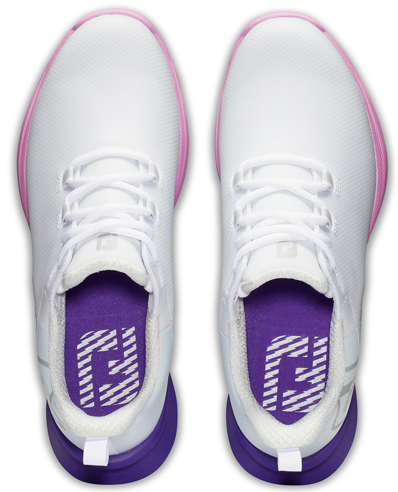 FootJoy Golf FootJoy Fuel Sport Womens Golf Shoes - White/Purple/Pink - Image 3