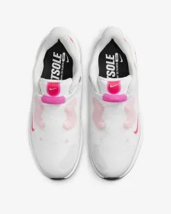 Nike Women's React Ace Tour Shoes - White/PhotonDust/Black/Pink