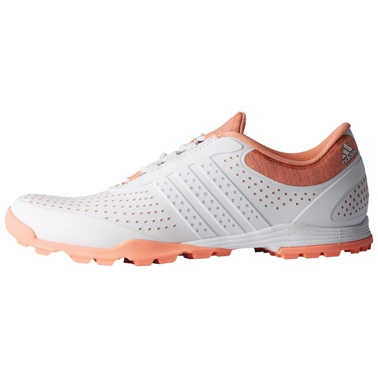 Adidas Women's Adipure Sport Golf Shoe-4.5-Medium-White/Orange - Image 3