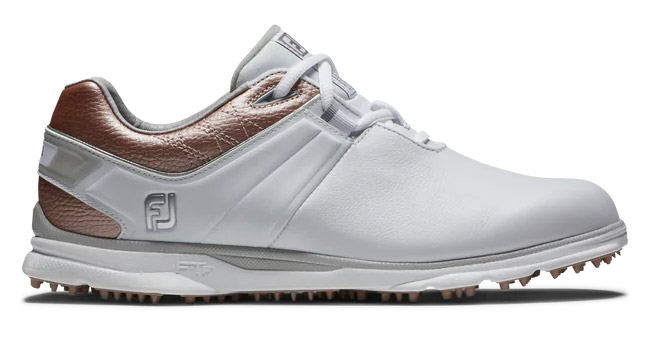 FootJoy Golf FootJoy Women's Pro SL 2022 Golf Shoes -White/Rose Gold