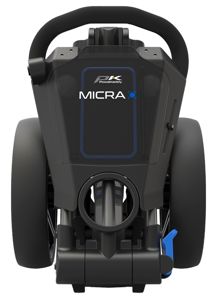 Powakaddy Golf PowaKaddy Micra Golf Push Trolley - Gun Metal/Blue - Image 4