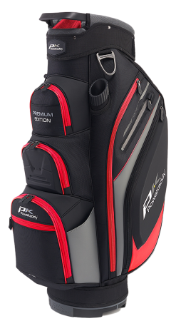Powakaddy Golf NEW PowaKaddy Premium Edition Cart Bag - Black/Gun Metal/Red