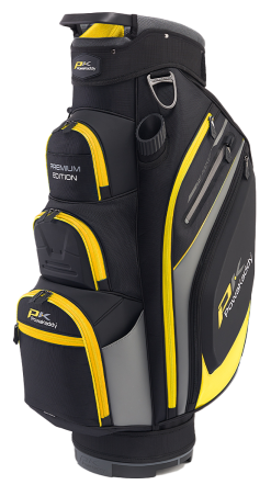 Powakaddy Golf NEW PowaKaddy Premium Edition Cart Bag - Black/Gun Metal/Yellow